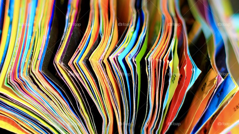 Colorful book pages 