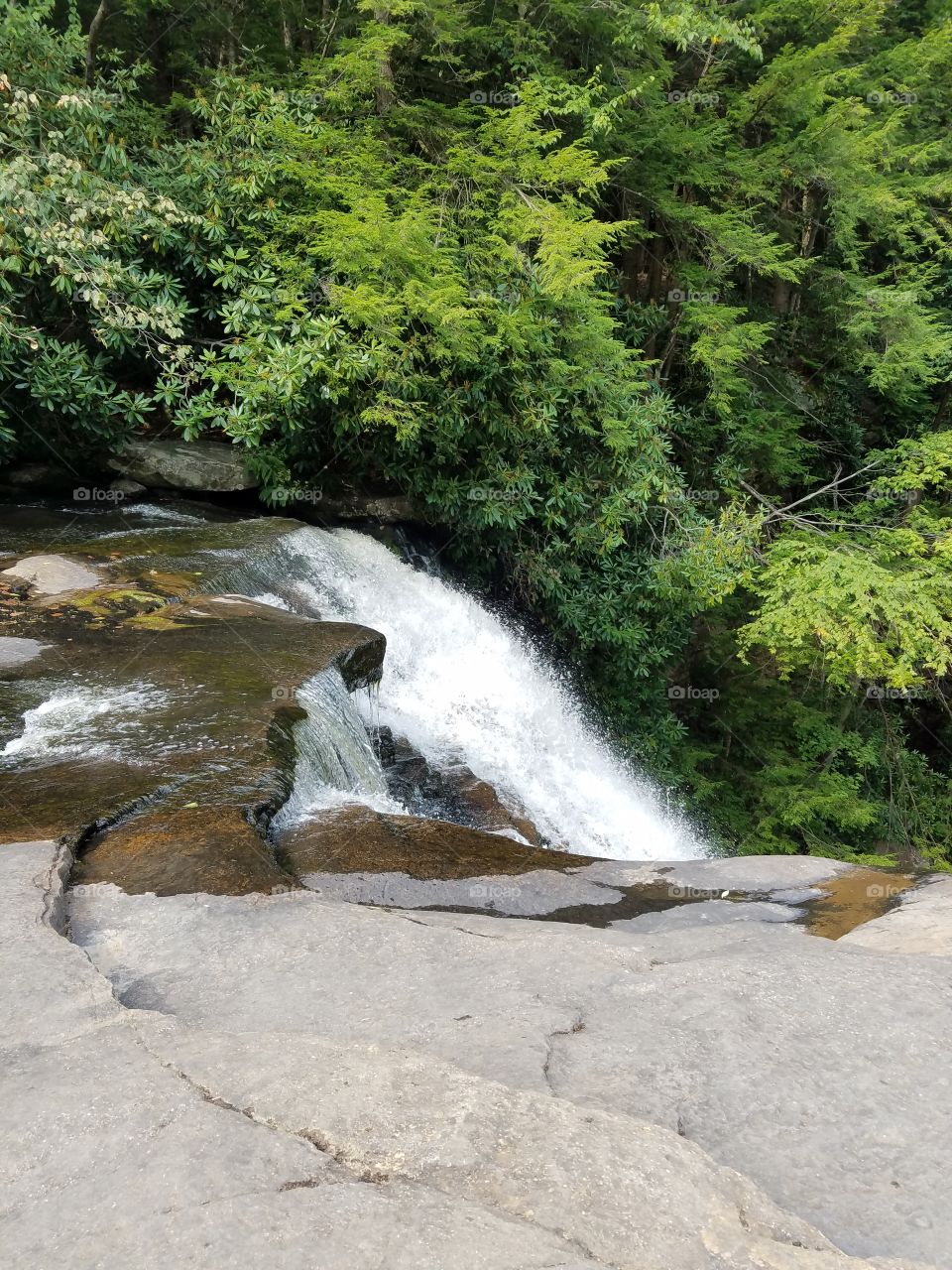 top of the waterfall