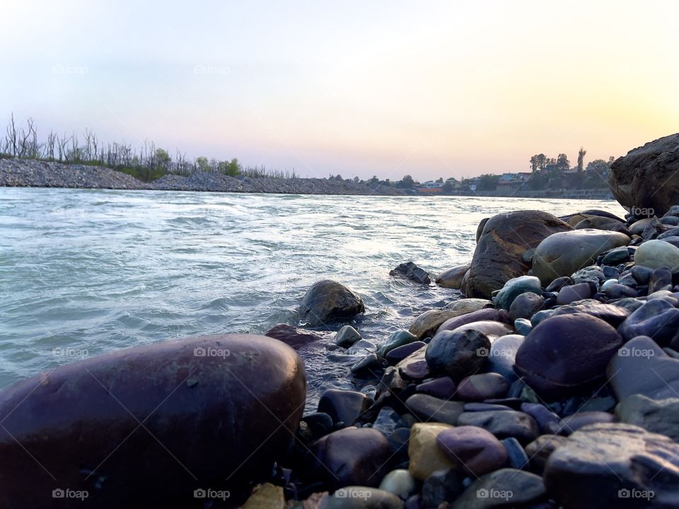 The river moves but it follows a path.