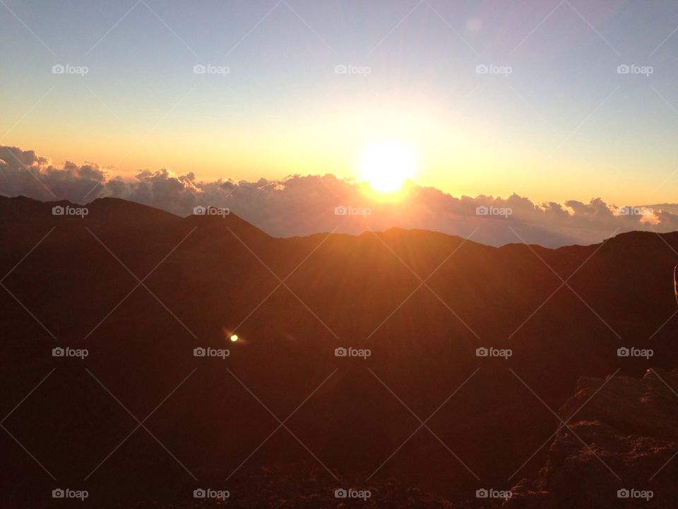 maui Haleakala volcano sunrise