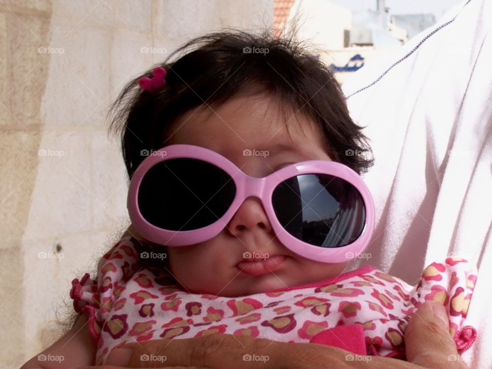 girl pink glasses baby by a.bilbaisi