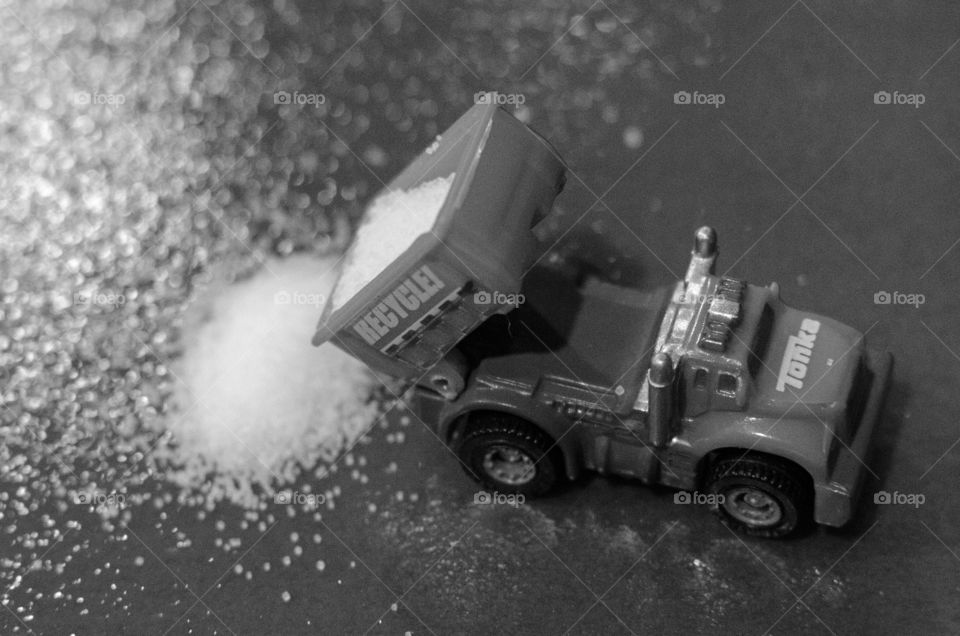Tonka Truck moving salt