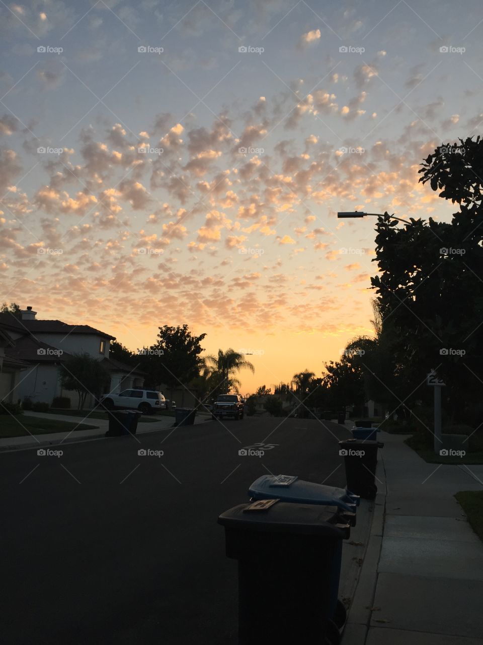 clouds over suburbia