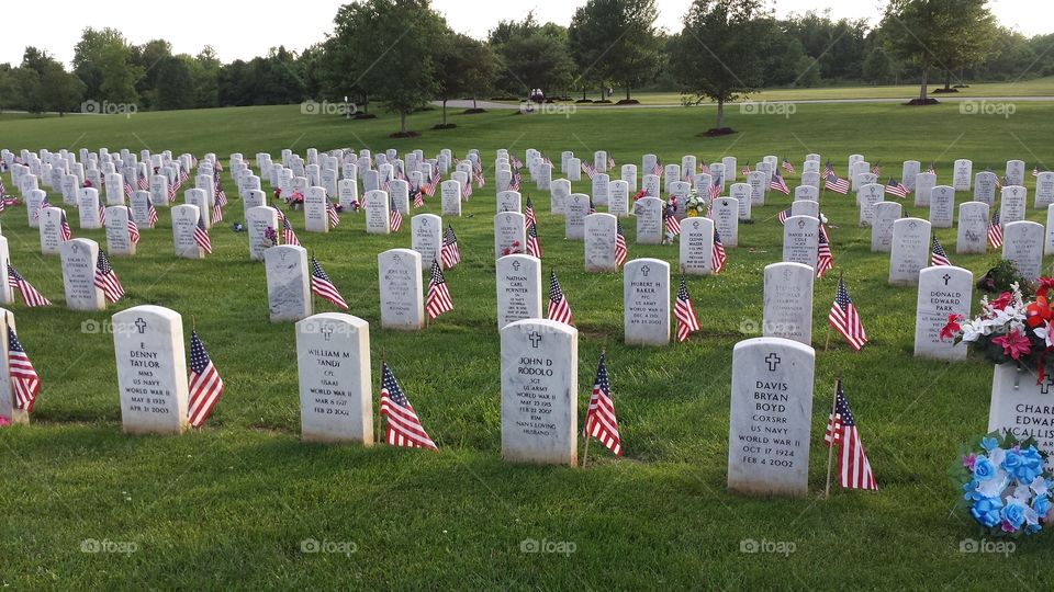 Memorial Graveyard. fallen soldiers