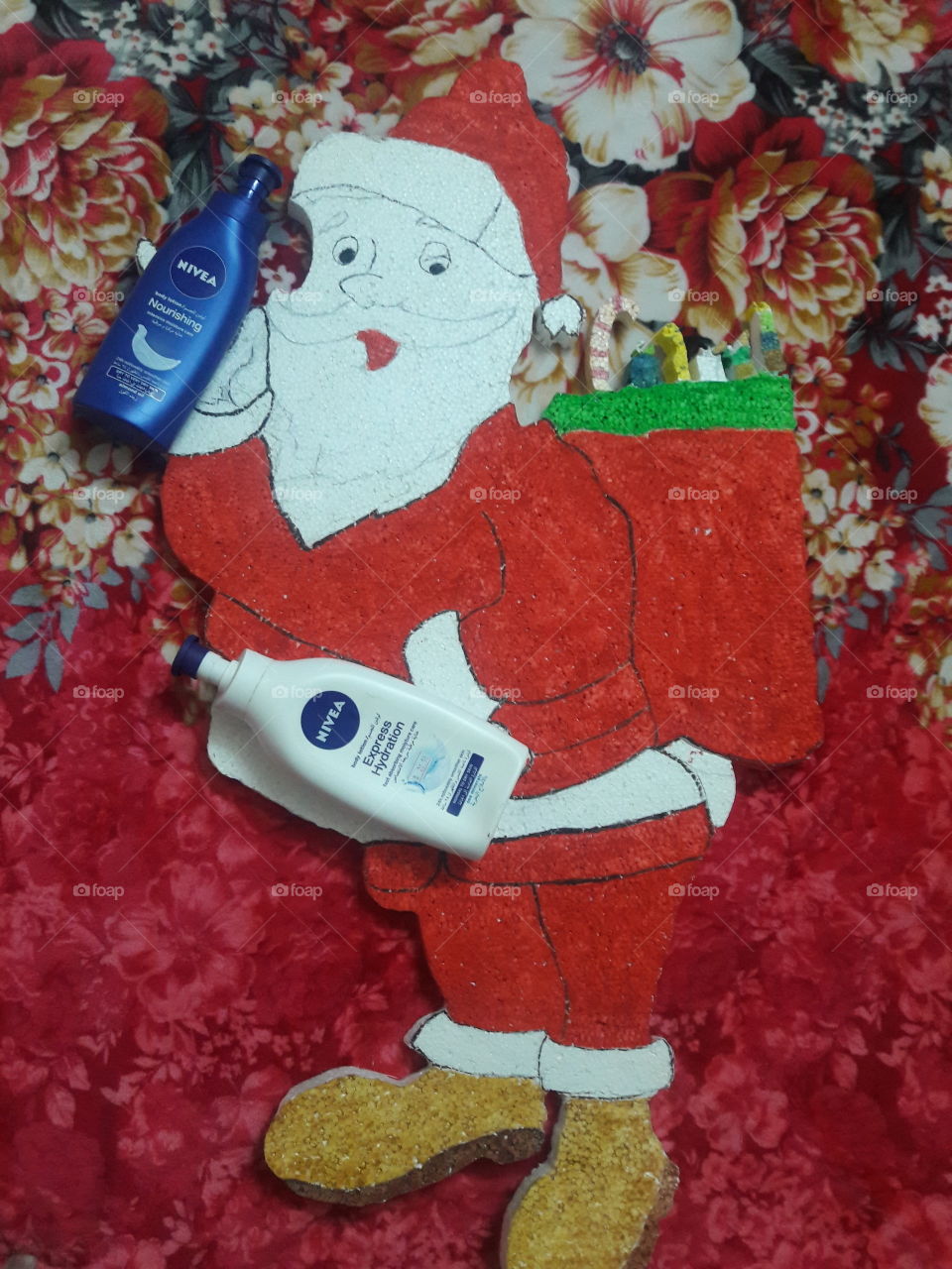Santa distributing Nivea Products  - Merry Christmas