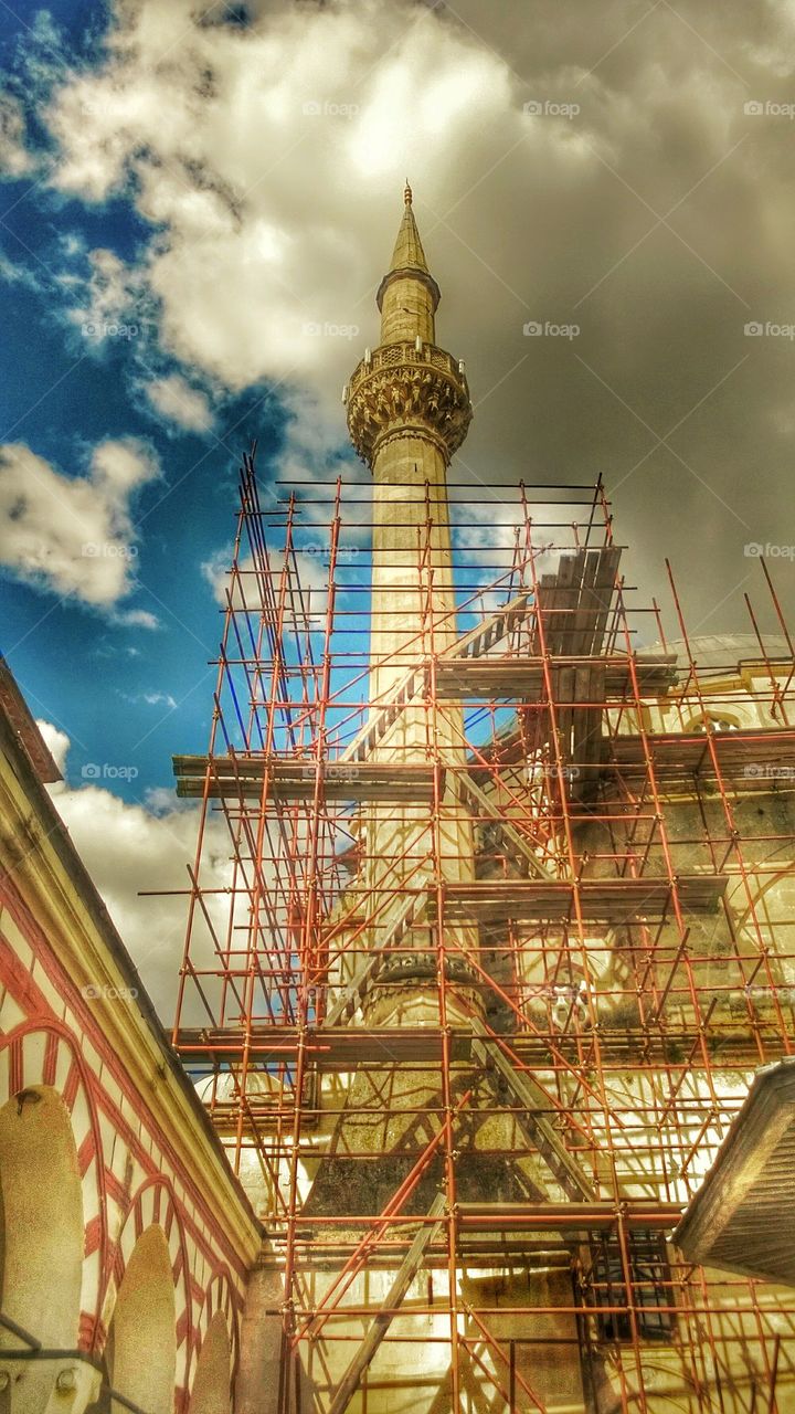 inside, mosque, furniture, minaret, sumen Old, large, Bulgaria,