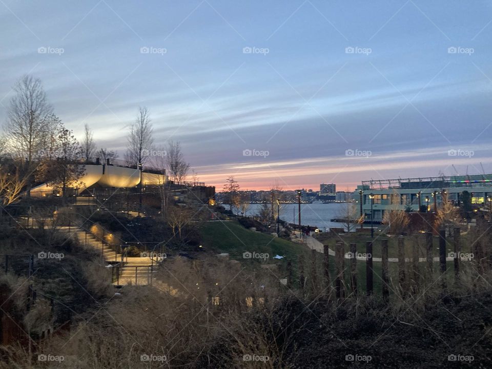 Beautiful view of Little Island in New York