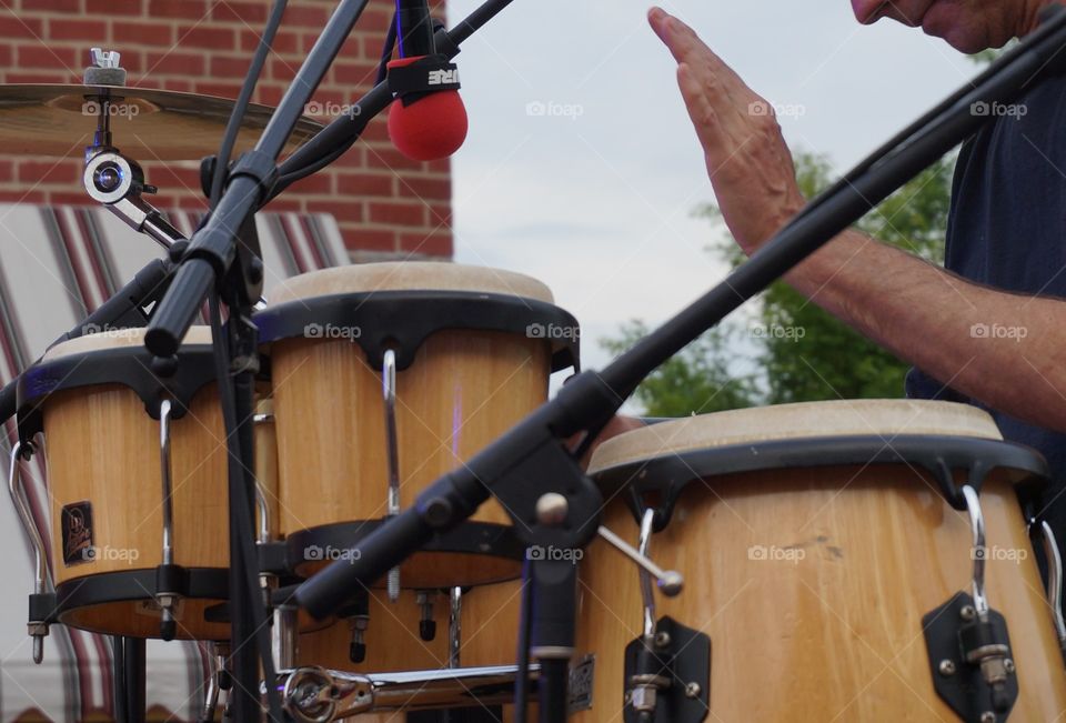 Bongo drums. Afro-cuban percussion instrument