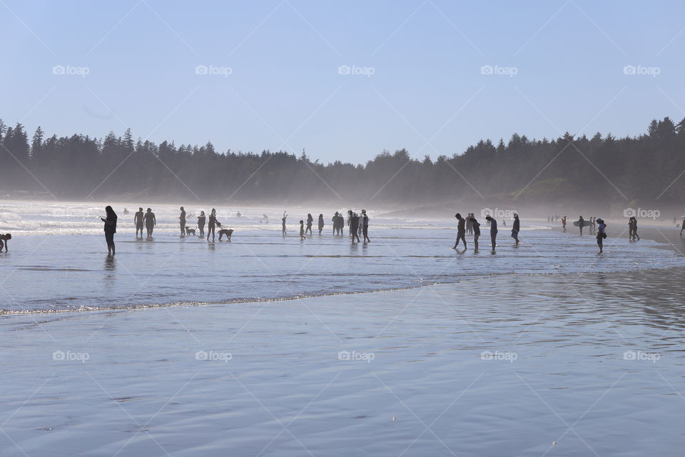 Crowds on the beach