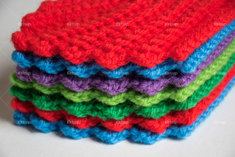 Colorful knitted texture 