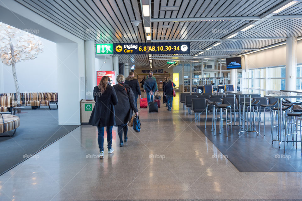 Malmö Airport at the gates arrival.