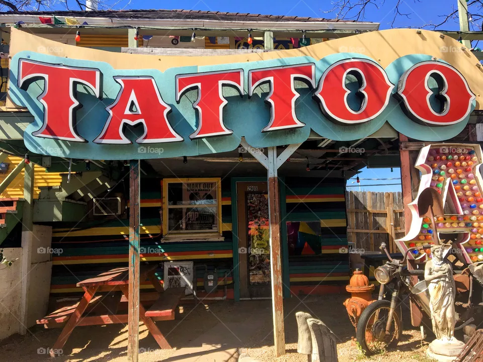 Tattoo parlor in Austin, Texas