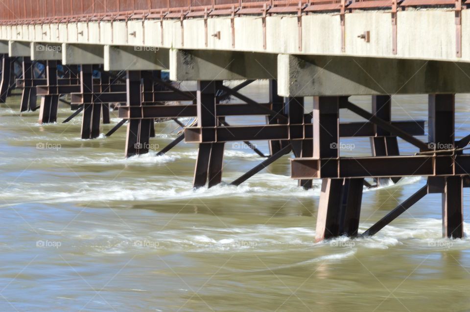 footbridge and water
