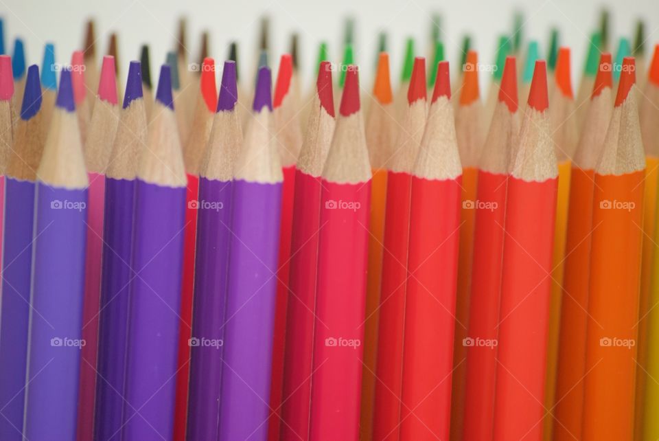 Close-up of multi colored pencils