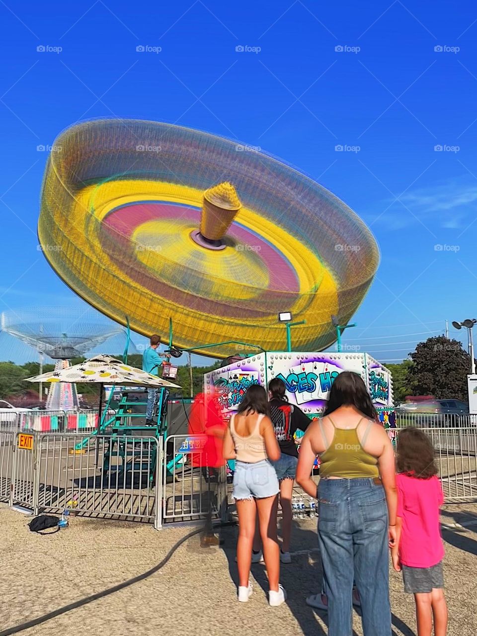 At the fair, rides at the fair, long exposure fair ride photo, long exposure fair rides, people at the fair