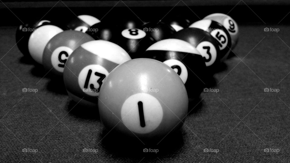 Pool Balls. Racked