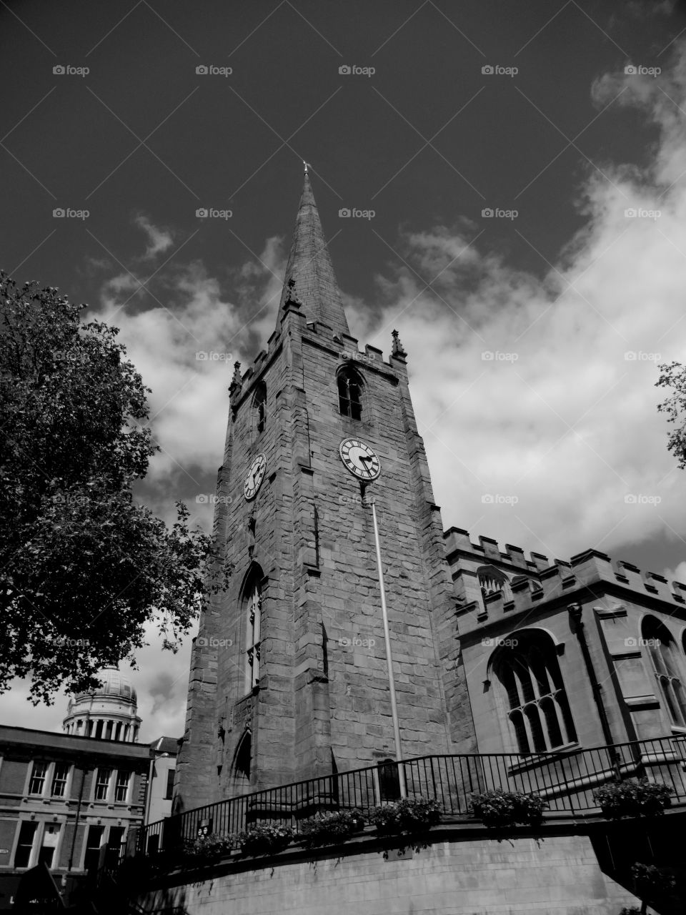 black and white architecture. English architecture