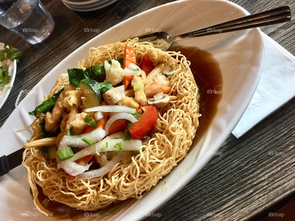 Asian food. Noodles 