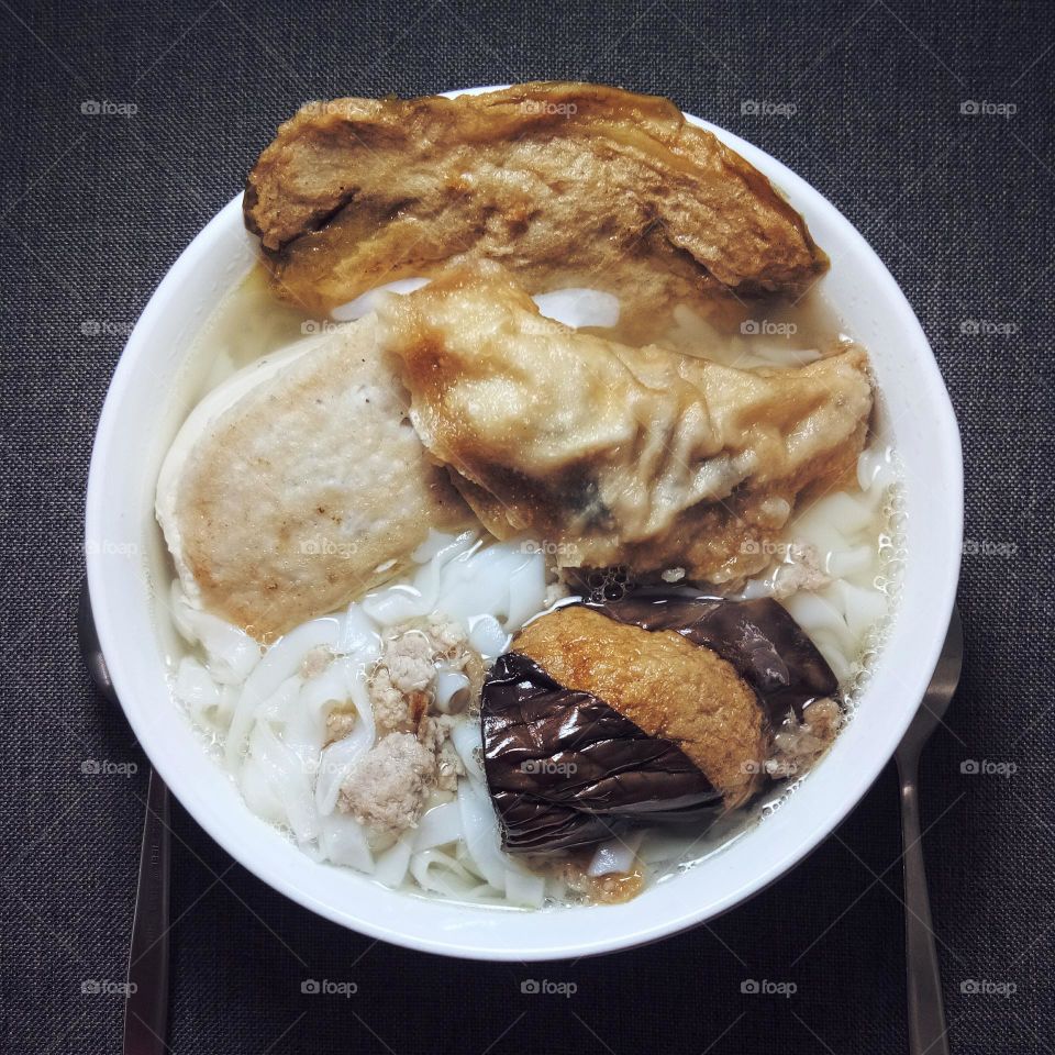 Delicious food stuffed tafu for lunch