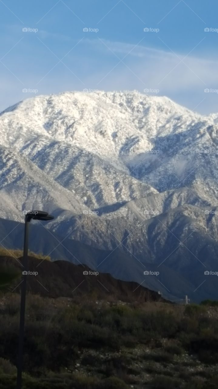 snow capped in Southern California