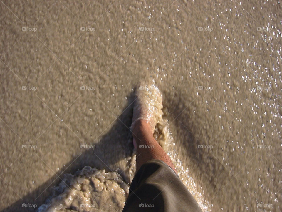 beach water sand foot by squashmaster