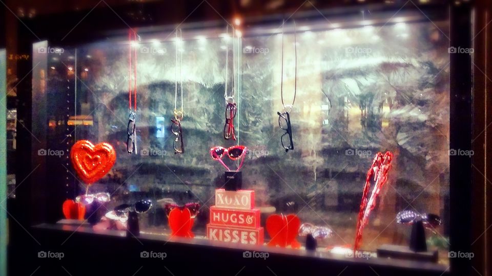 Valentine's window display