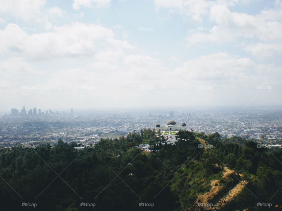 Griffith Observatory looking out over Los Angeles