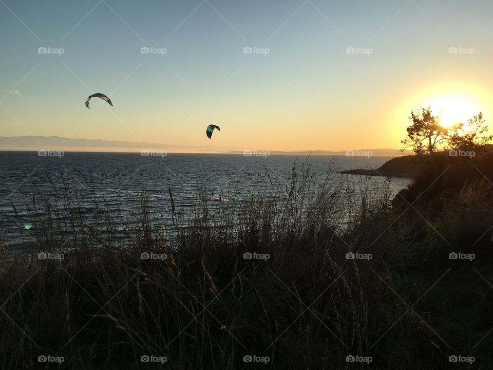 Sunset by the coast