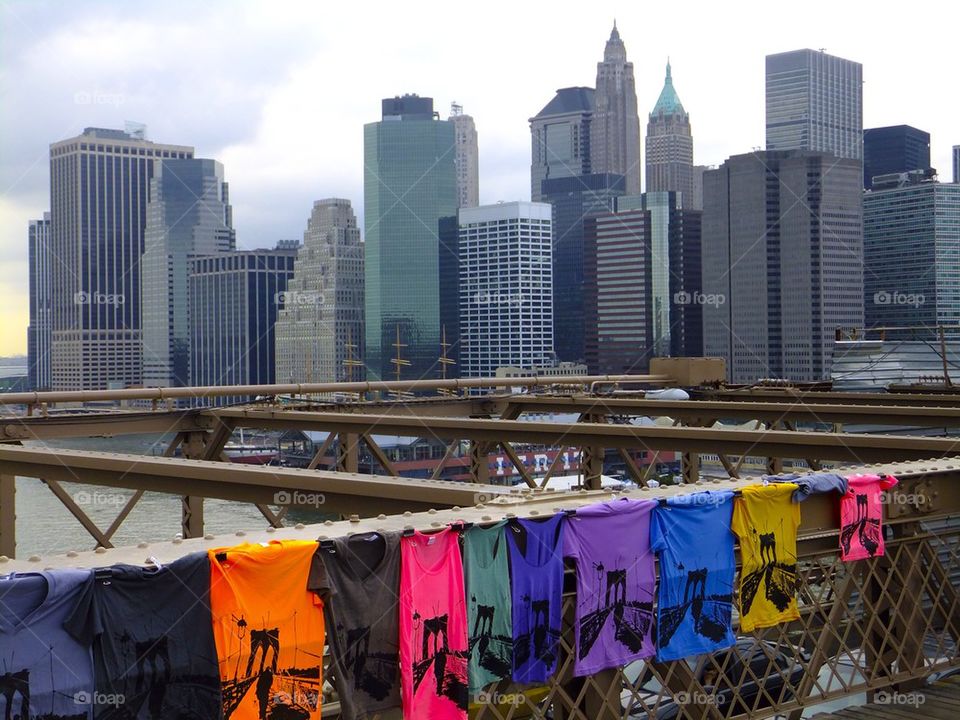 NEW YORK CITY BROOKLYN BRIDGE SHIRTS OF NYC