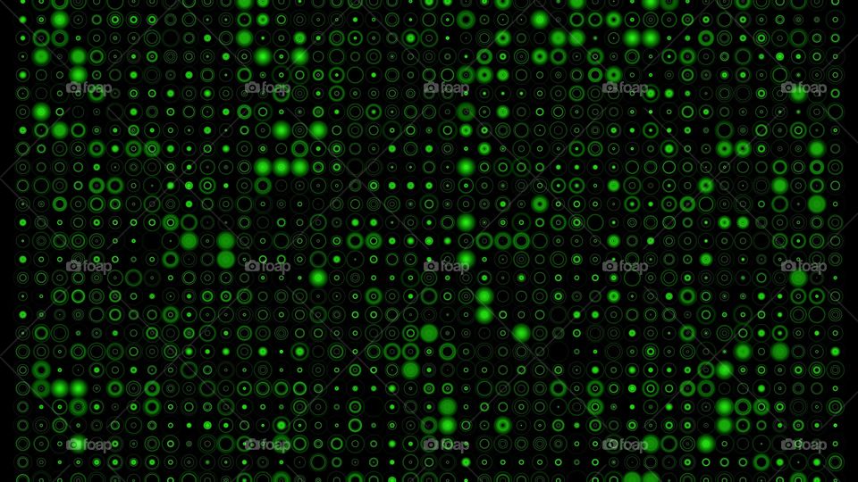 green matrix dots