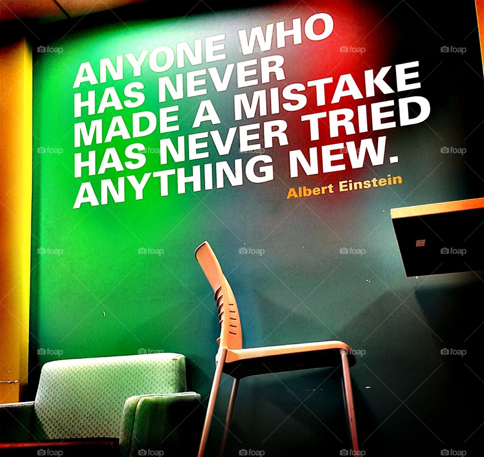 Learning from mistakes! . On of the walls at Kent State University 