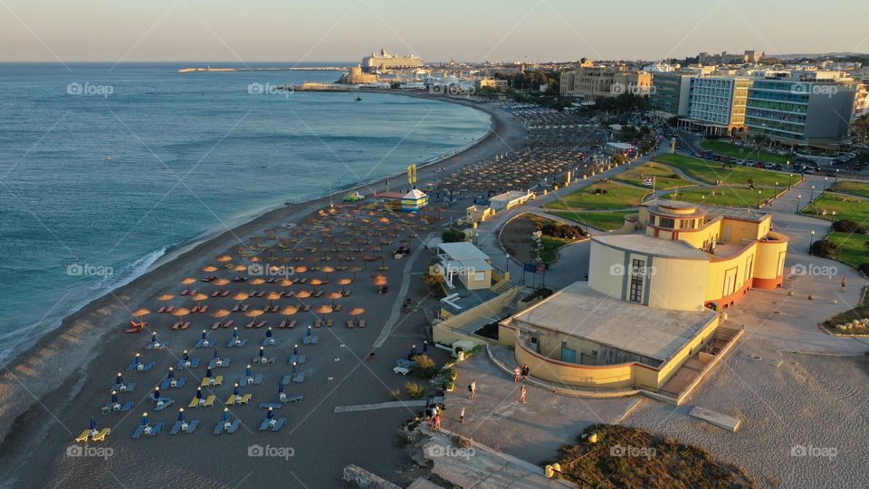 Beach strip from above 