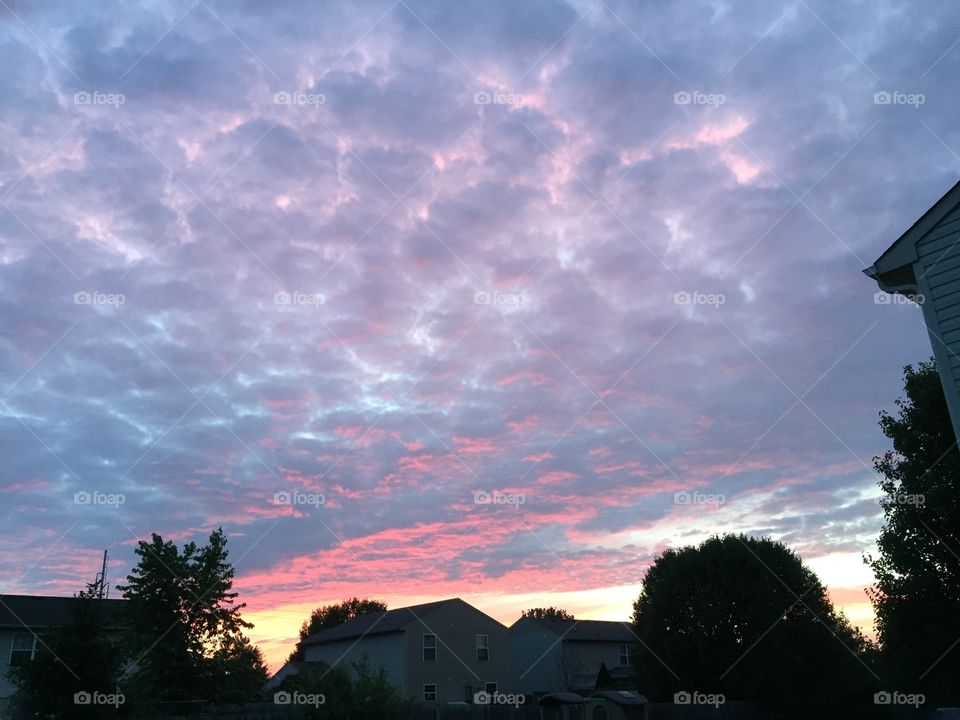 Sunset . A beautiful sunset.