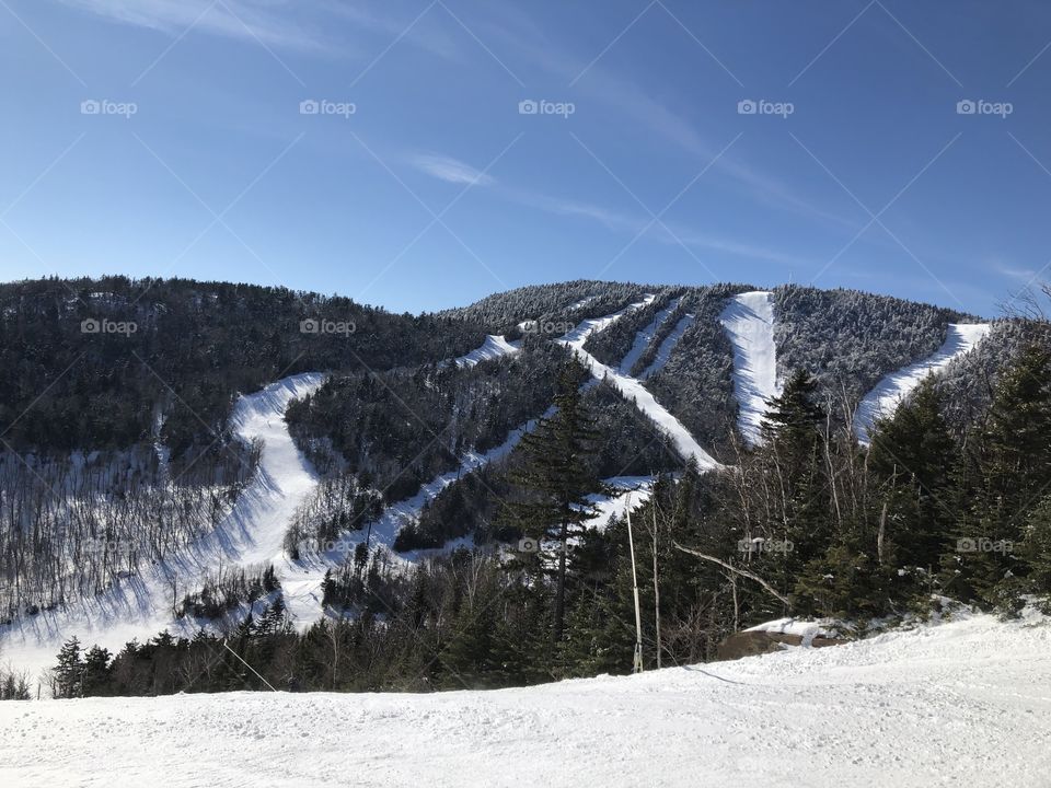 ski slopes at gore mountain, NY