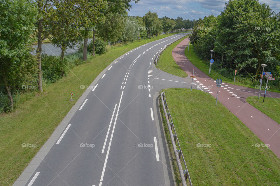 Empty Dutch Road