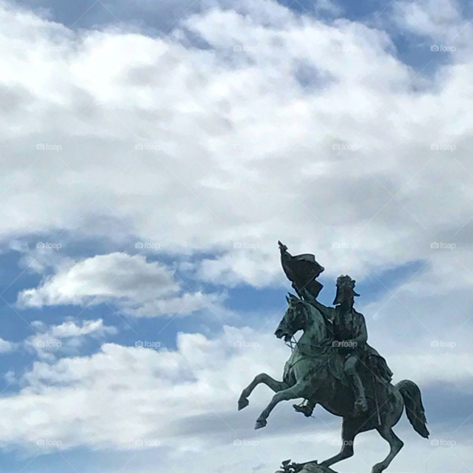 Sculpture, Cavalry, Statue, Sky, Seated