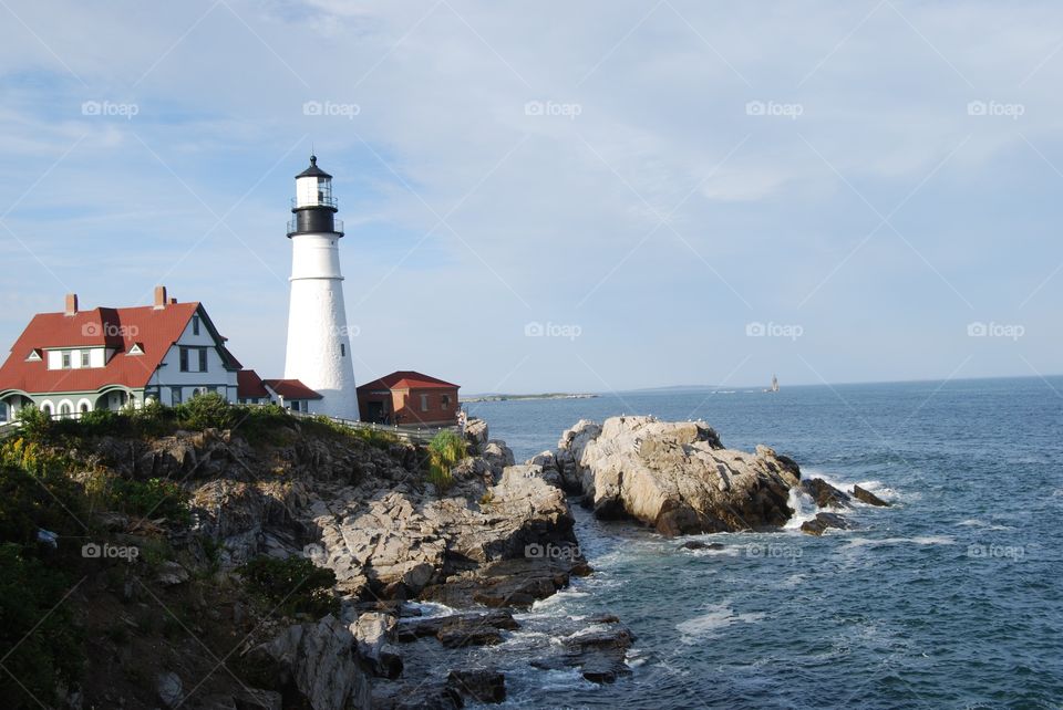 Lighthouse near sea
