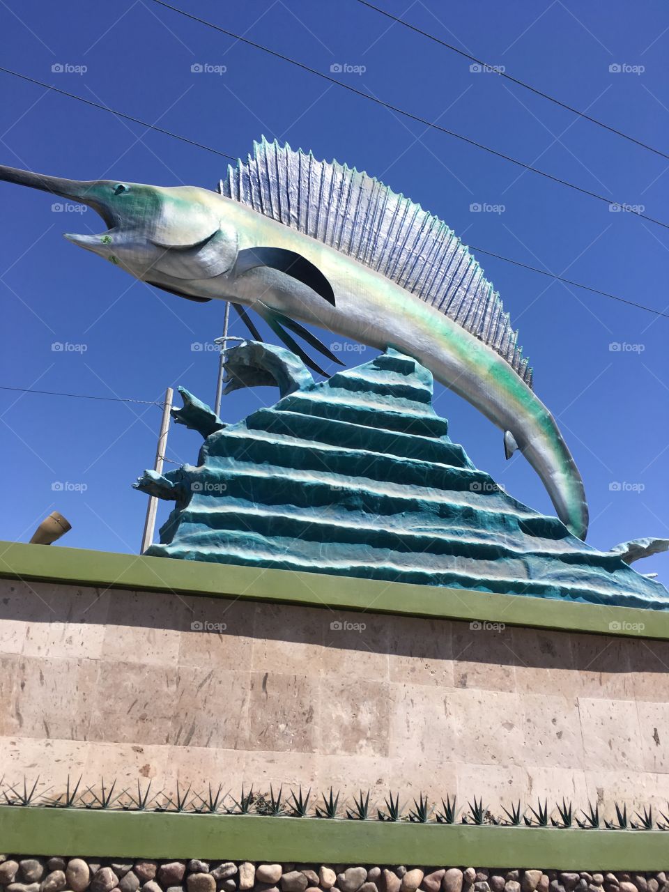 Swordfish statue 