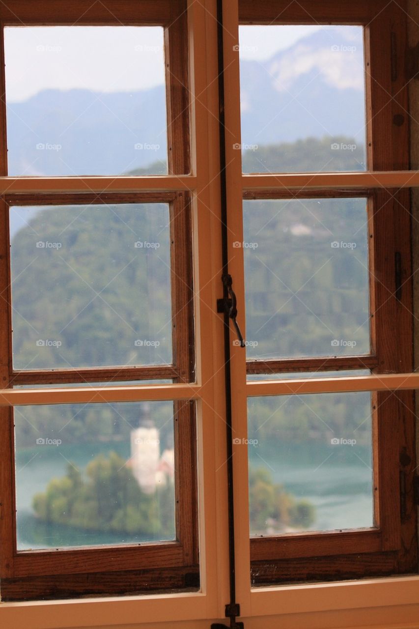 Bled island from the window