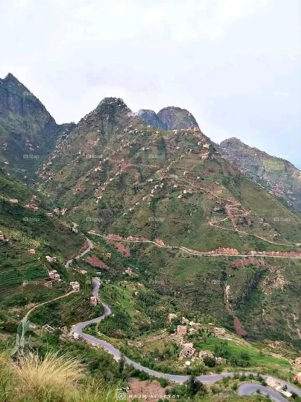 Glory be to God, the magnificent and picturesque view and the natural green trees are a view that is nothing more wonderful than it