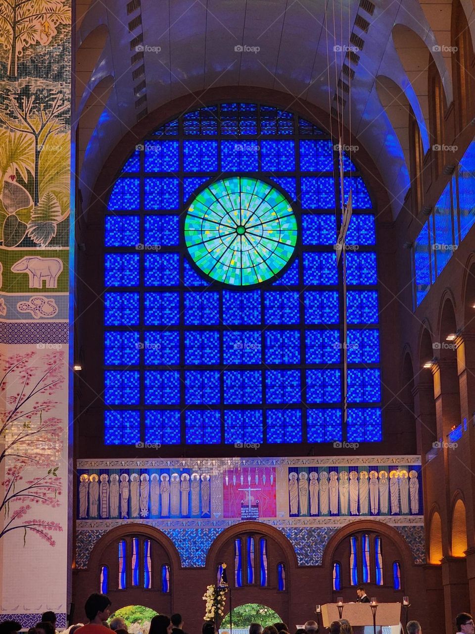 Painel em vitrô na Basilica de Aparecida