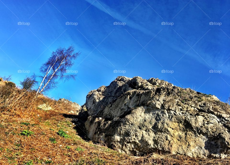 Rocks on hillside