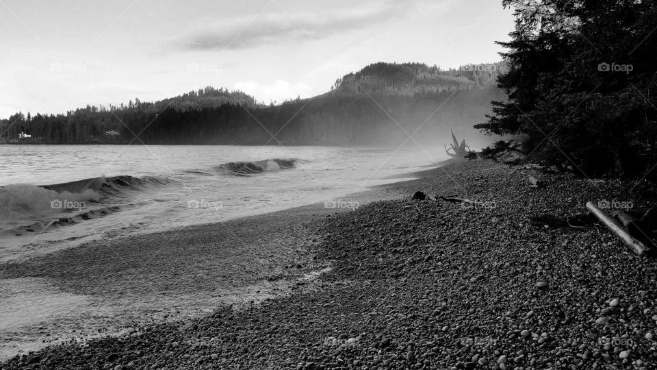 waves on the beach