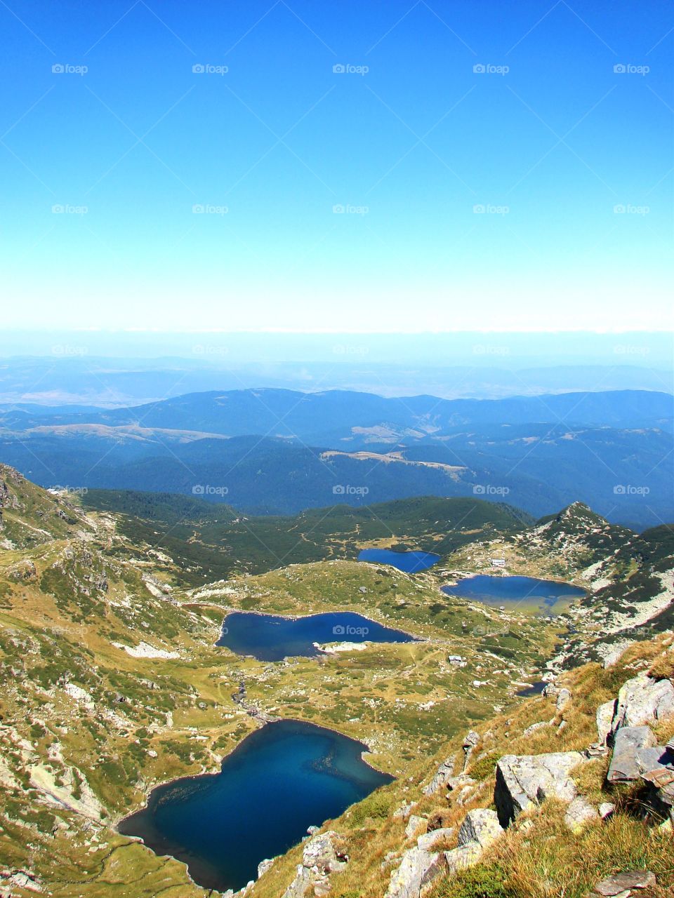 Lakes in Rila mountain, Bulgaria. High view.