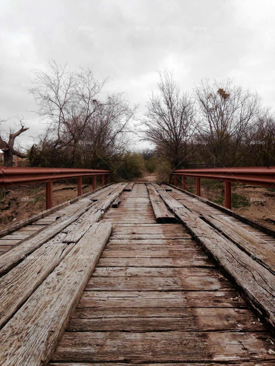 Abandoned bridge in small town in Texas. 
