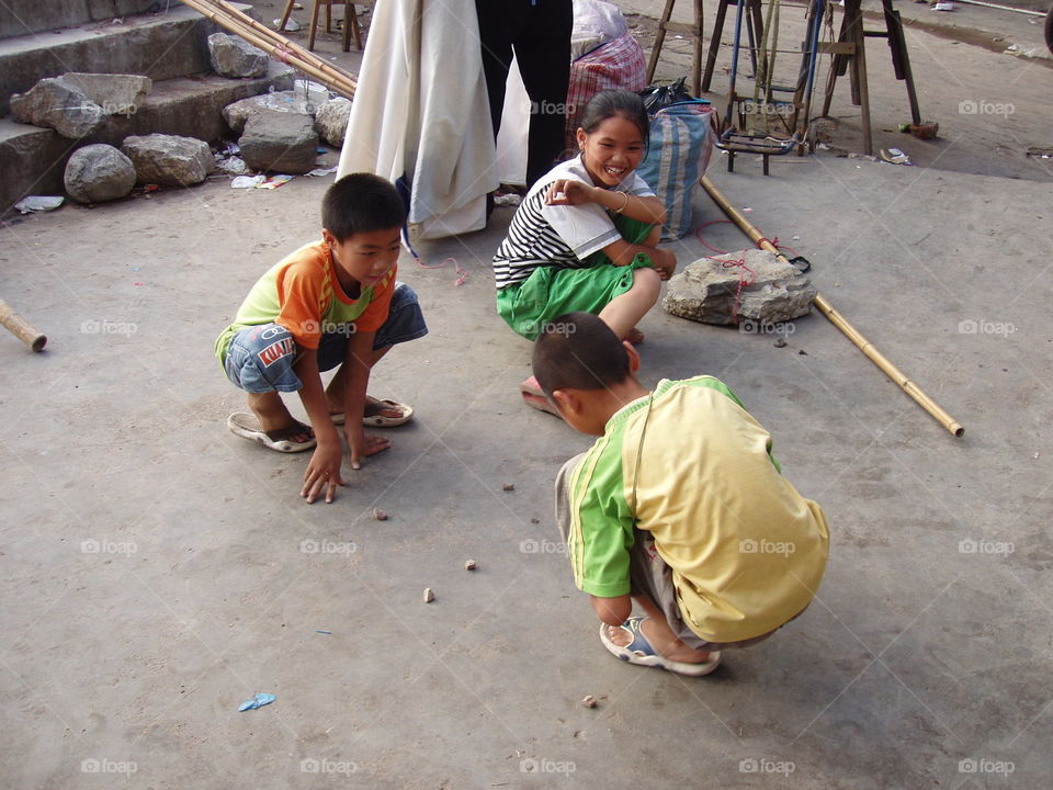 Kaili Kids at Play. Kaili, Guizhou Province, China