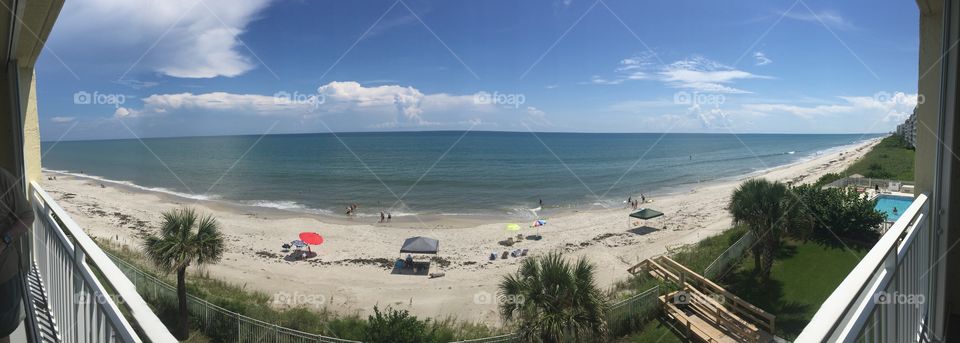 Panoramic view at New Smyrna Beach 
