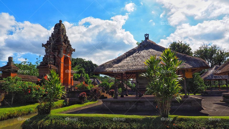 Water temple village in Bali, Indonesia 