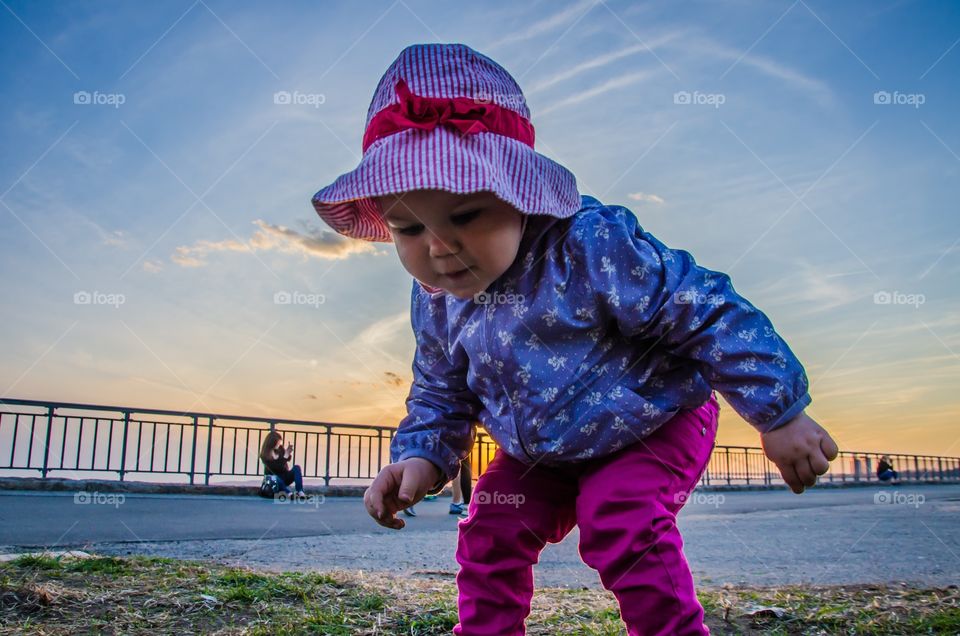 Portrait of cute baby