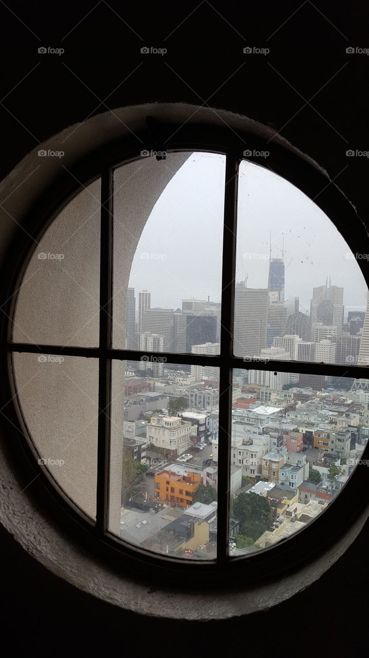 view from Coit Tower window